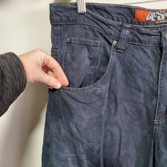 JADED LONDON Low Rise Colossus Fit Jeans Extreme Wide Leg Bleach Dye Men's 36 - Picture 3 of 15